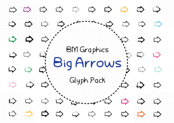 BM Graphics - Big Arrows: A Bold Font for Clear Communication