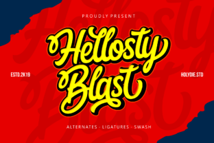 Hellosty Blast Font: Vintage Script for Creative Projects
